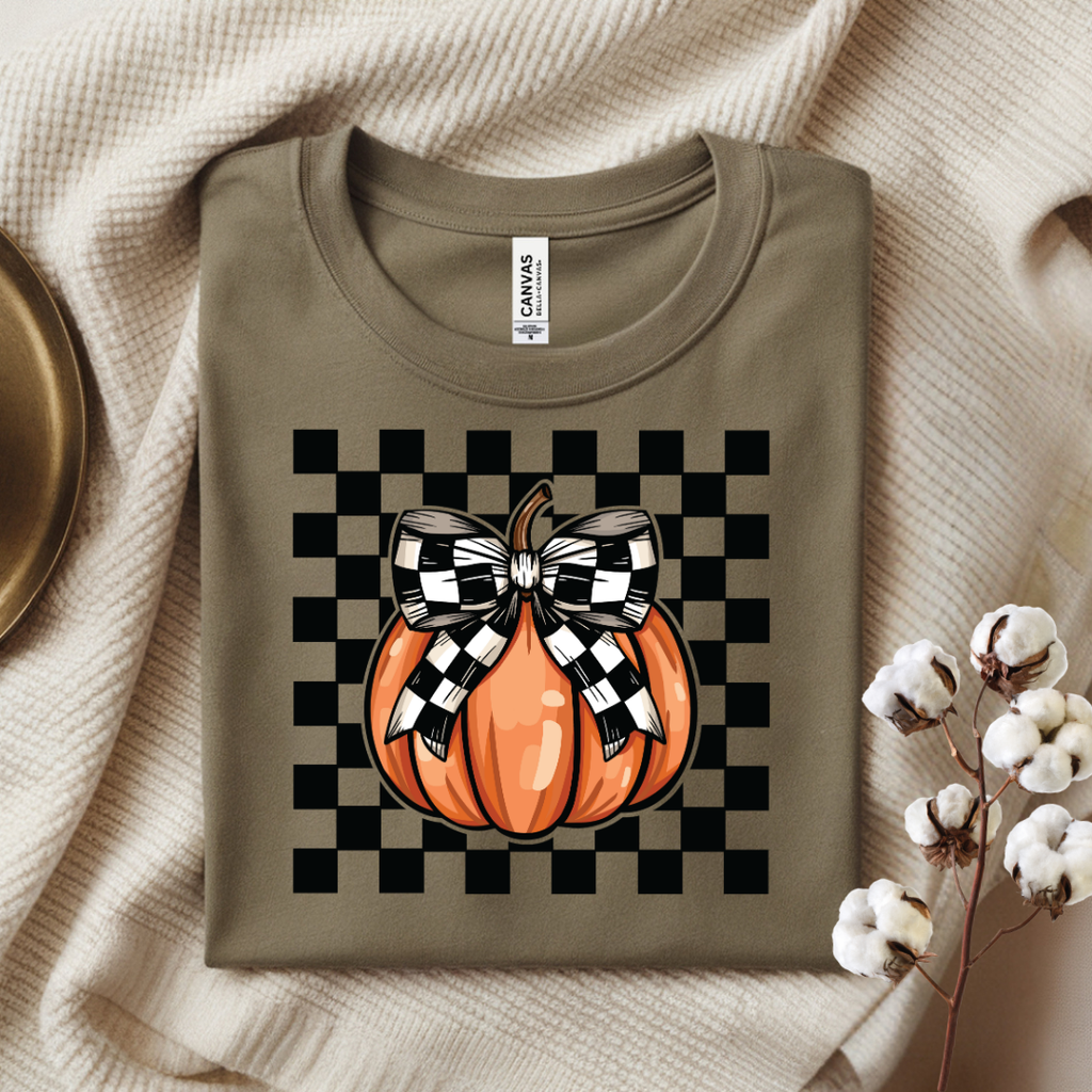 Checkered Pumpkin Tee