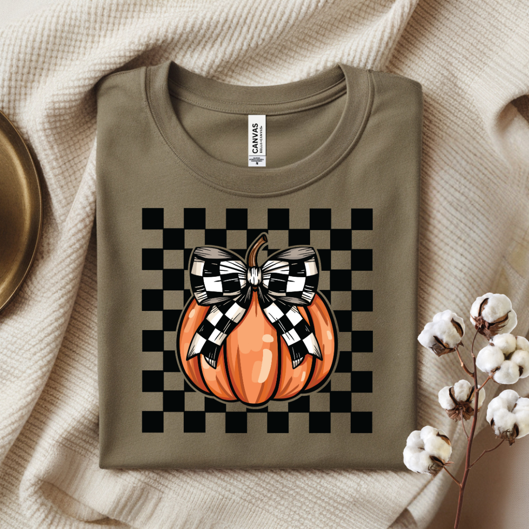 Checkered Pumpkin Tee